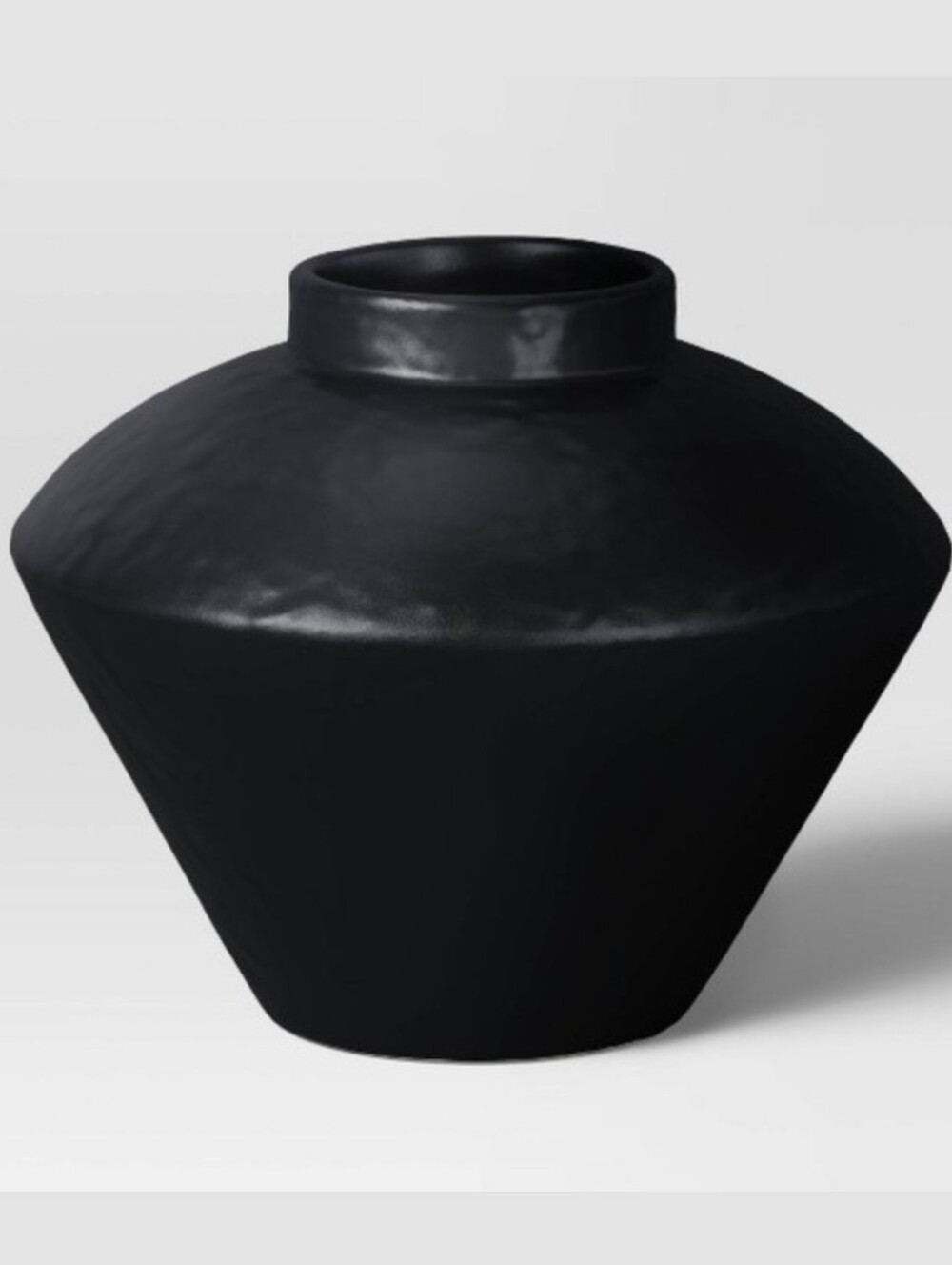 Threshold NWT Modern Ceramic Baluster Vase In Matte Black 6.5"H Watertight